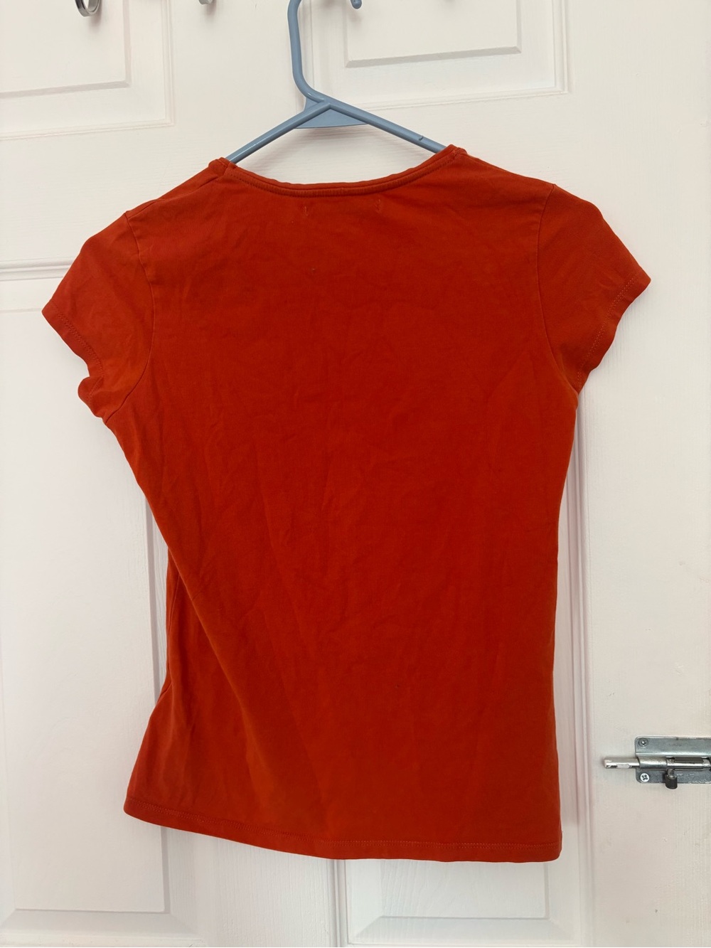 Zara Orange Short Sleeve Tee with Gold Appliqué - Picture 4 of 4